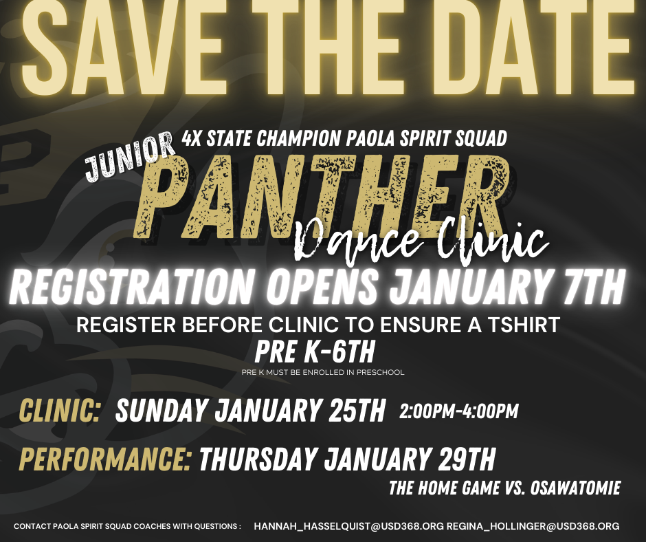 Junior Panther Dancer Clinic Page 1