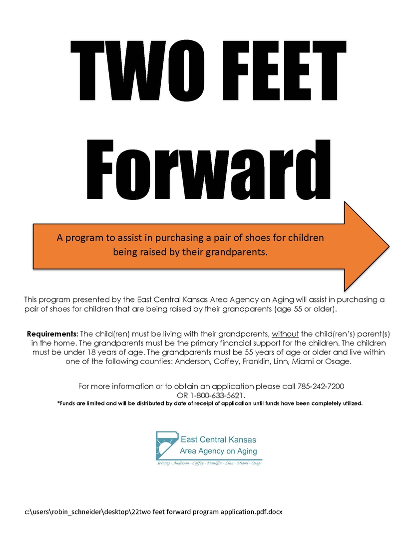 Two Feet Forward Program Application