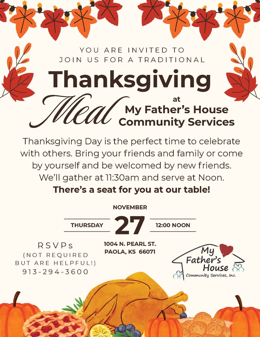 My Father's House Thanksgiving Meal 2025