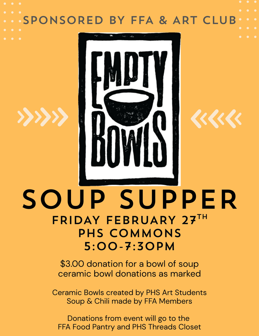 Empty Bowls Soup Supper Flyer